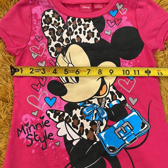 Disney Minnie Mouse Dress pink leopard print 7-8 medium NWT - Picture 6 of 8